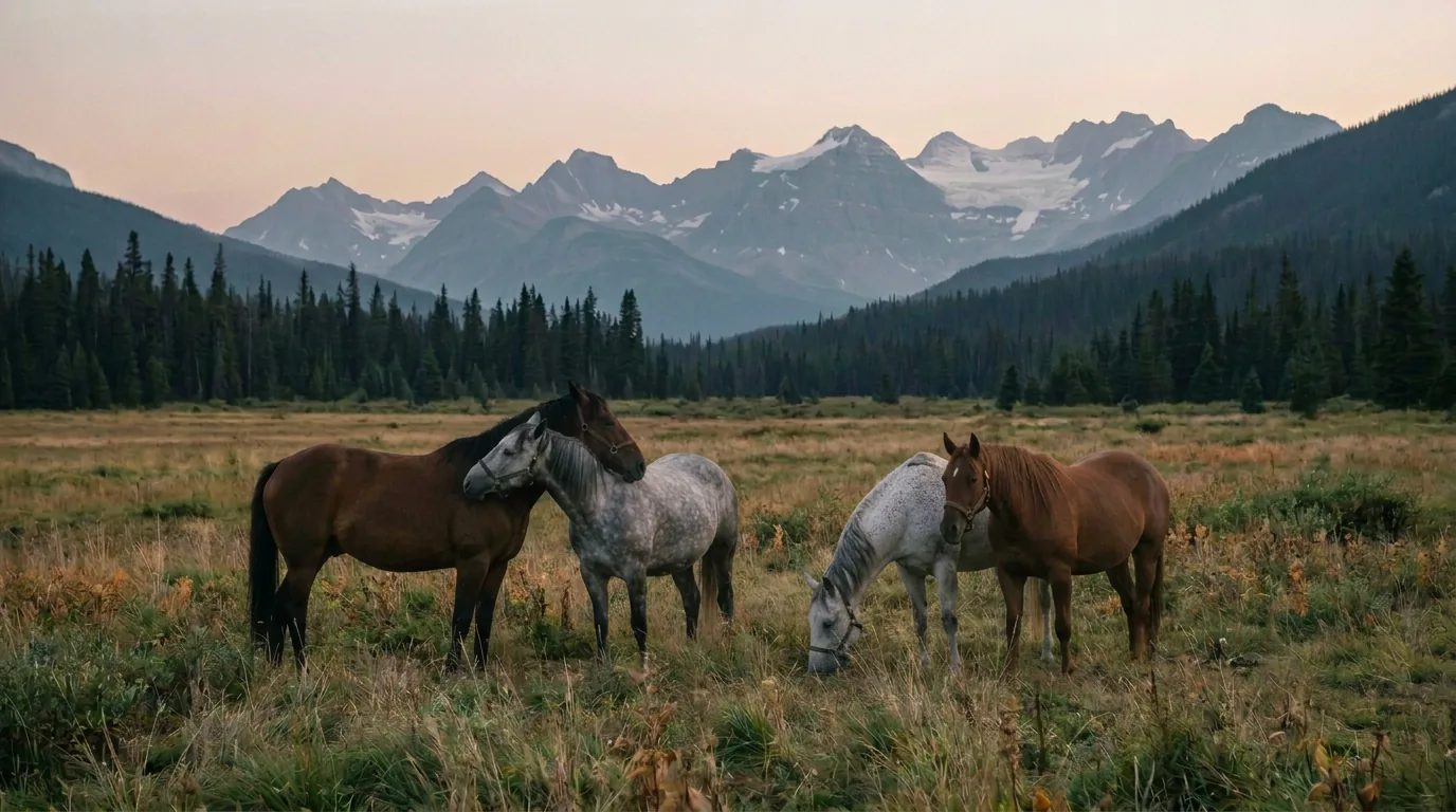 Chevaux en liberté, Equestrio Farm, Haute-Savoie